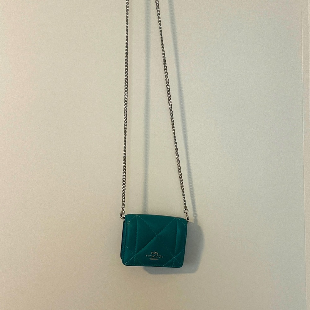 Elegant Teal CoachCrossbody Bag